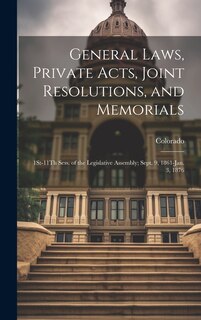 Front cover_General Laws, Private Acts, Joint Resolutions, and Memorials