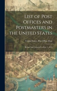 Couverture_List of Post Offices and Postmasters in the United States