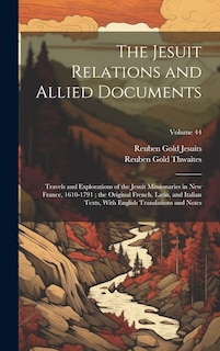 Front cover_The Jesuit Relations and Allied Documents