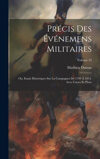Couverture_Précis Des Événemens Militaires