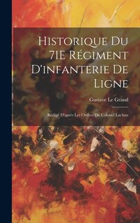 Couverture_Historique Du 71E Régiment D'infanterie De Ligne