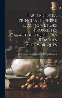 Couverture_Tableau De La Principale Sphère D'action Et Des Propriétés Caractéristiques Des Remèdes Antipsoriques