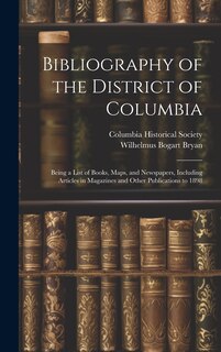 Couverture_Bibliography of the District of Columbia