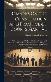 Couverture_Remarks On the Constitution and Practice of Courts Martial