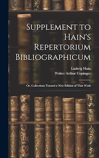 Front cover_Supplement to Hain's Repertorium Bibliographicum