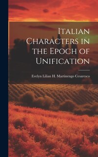 Couverture_Italian Characters in the Epoch of Unification