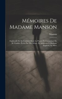 Couverture_Mémoires De Madame Manson
