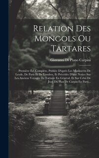 Front cover_Relation Des Mongols Ou Tartares