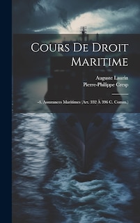 Front cover_Cours De Droit Maritime
