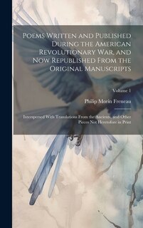 Couverture_Poems Written and Published During the American Revolutionary War, and Now Republished From the Original Manuscripts