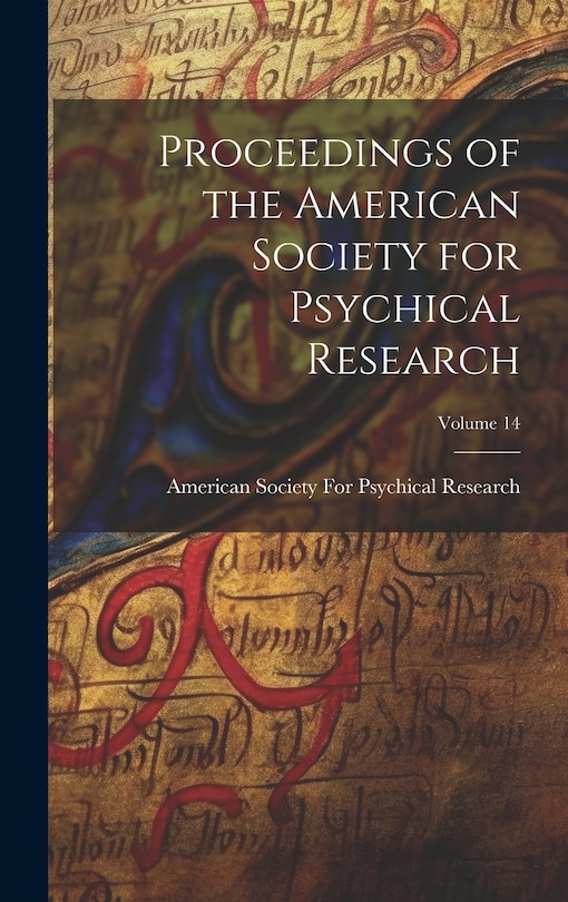 Front cover_Proceedings of the American Society for Psychical Research; Volume 14