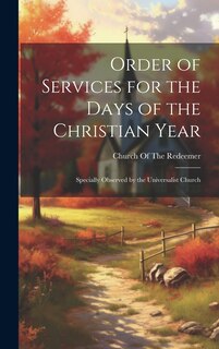 Front cover_Order of Services for the Days of the Christian Year