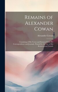 Couverture_Remains of Alexander Cowan