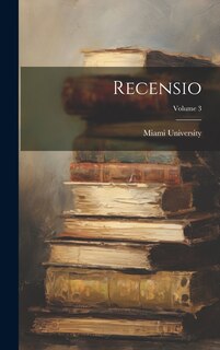 Front cover_Recensio; Volume 3