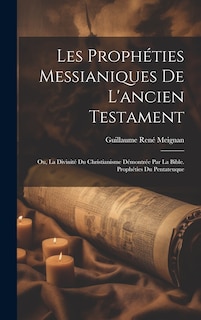 Couverture_Les Prophéties Messianiques De L'ancien Testament