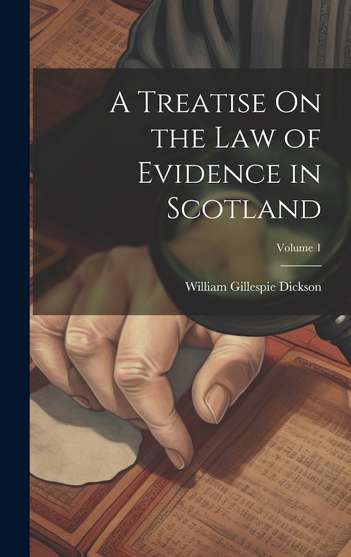 Couverture_A Treatise On the Law of Evidence in Scotland; Volume 1