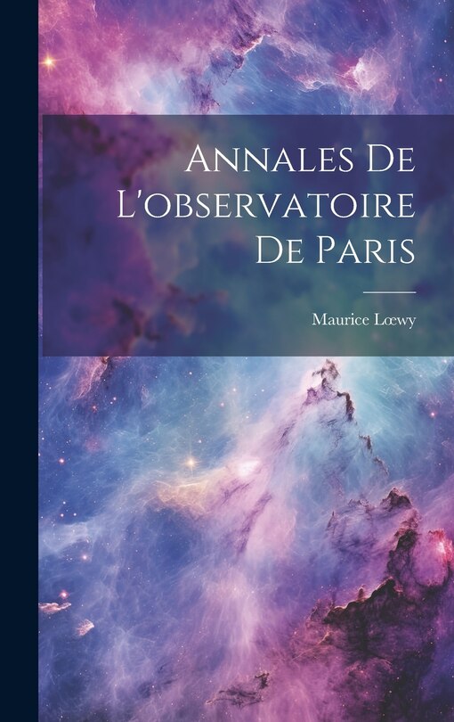 Couverture_Annales De L'observatoire De Paris