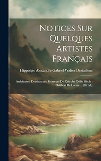 Front cover_Notices Sur Quelques Artistes Français