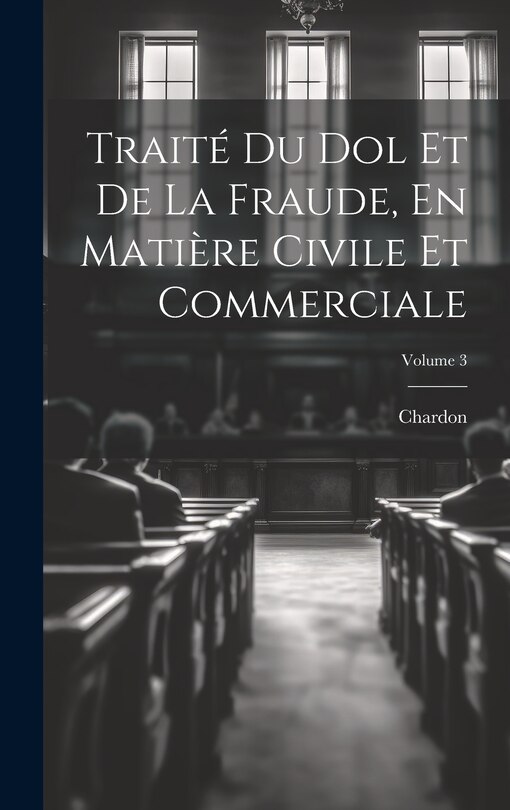 Front cover_Traité Du Dol Et De La Fraude, En Matière Civile Et Commerciale; Volume 3
