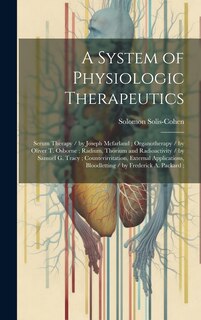 Front cover_A System of Physiologic Therapeutics