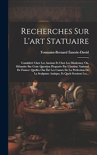 Couverture_Recherches Sur L'art Statuaire