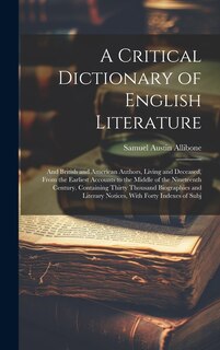 Couverture_A Critical Dictionary of English Literature