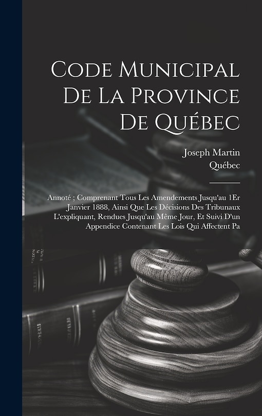 Front cover_Code Municipal De La Province De Québec