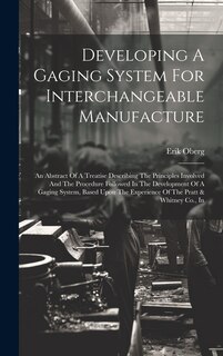 Couverture_Developing A Gaging System For Interchangeable Manufacture