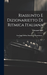 Couverture_Riassunto E Dizionarietto Di Ritmica Italiana