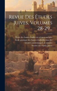 Front cover_Revue Des Études Juives, Volumes 28-29...