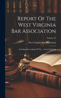 Couverture_Report Of The West Virginia Bar Association