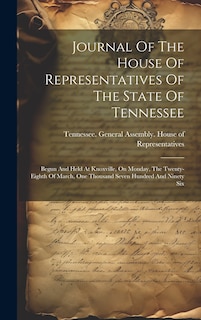 Front cover_Journal Of The House Of Representatives Of The State Of Tennessee