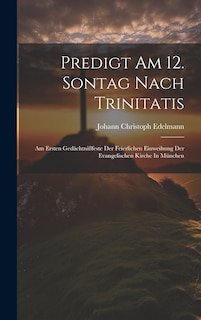 Couverture_Predigt Am 12. Sontag Nach Trinitatis