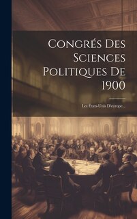 Couverture_Congrés Des Sciences Politiques De 1900