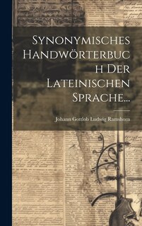 Front cover_Synonymisches Handwörterbuch der Lateinischen Sprache...