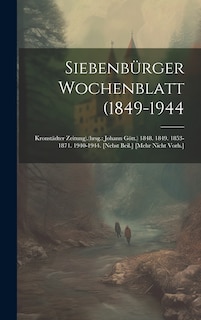 Couverture_Siebenbürger Wochenblatt (1849-1944