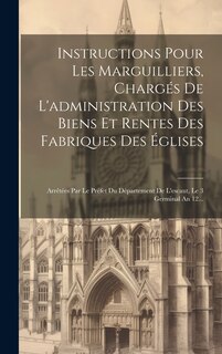 Couverture_Instructions Pour Les Marguilliers, Chargés De L'administration Des Biens Et Rentes Des Fabriques Des Églises