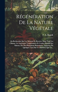 Front cover_Régénération De La Nature Végétale