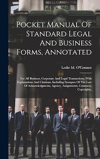 Front cover_Pocket Manual Of Standard Legal And Business Forms, Annotated