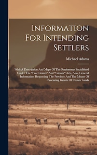 Front cover_Information For Intending Settlers
