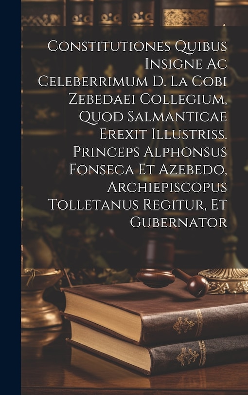 Couverture_Constitutiones Quibus Insigne Ac Celeberrimum D. La Cobi Zebedaei Collegium, Quod Salmanticae Erexit Illustriss. Princeps Alphonsus Fonseca Et Azebedo, Archiepiscopus Tolletanus Regitur, Et Gubernator