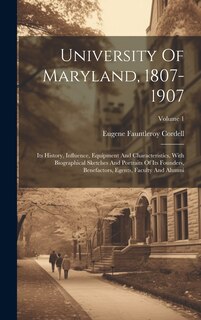 Couverture_University Of Maryland, 1807-1907