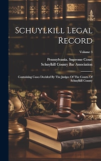 Couverture_Schuylkill Legal Record