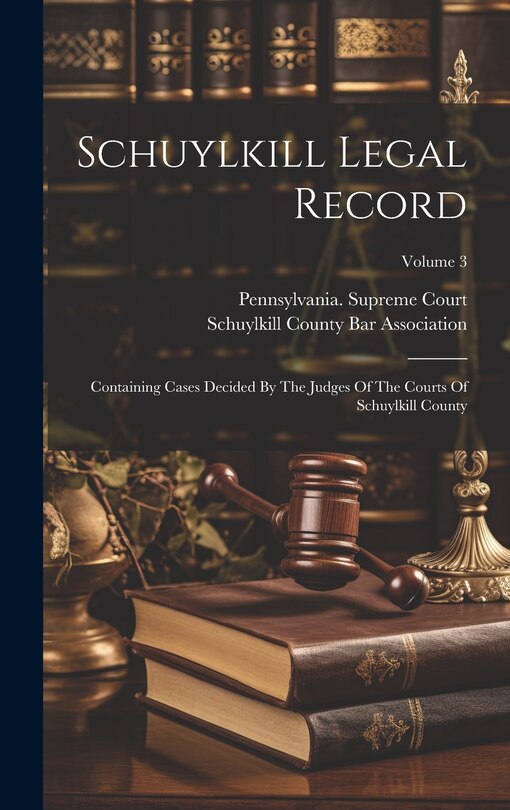 Couverture_Schuylkill Legal Record