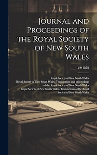 Couverture_Journal and Proceedings of the Royal Society of New South Wales; v.9 1875