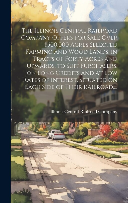 Front cover_The Illinois Central Railroad Company Offers for Sale Over 1,500,000 Acres Selected Farming and Wood Lands, in Tracts of Forty Acres and Upwards, to Suit Purchasers, on Long Credits and at Low Rates of Interest, Situated on Each Side of Their Railroad, ..