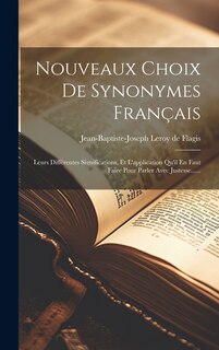 Front cover_Nouveaux Choix De Synonymes Français