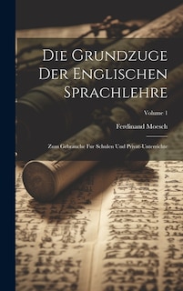 Couverture_Die Grundzuge Der Englischen Sprachlehre