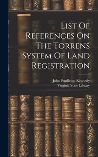 Front cover_List Of References On The Torrens System Of Land Registration
