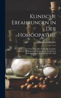 Couverture_Klinische Erfahrungen In Der Homöopathie